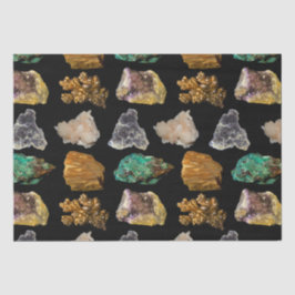 Rockhound Rocks and Minerals Fotografy Pattern Seidenpapier