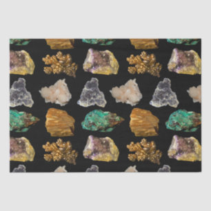 Rockhound Rocks and Minerals Fotografy Pattern Seidenpapier