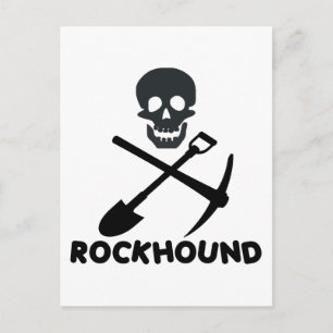 Rockhound Skull Cross Shooting und Pick Postkarte