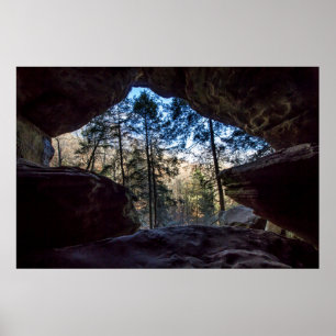 Rockhouse, Hocking Hills Staat Park, Ohio Poster