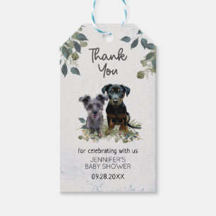 Rockie and Lyla Puppy Baby Showroom Vielen Dank Geschenkanhänger