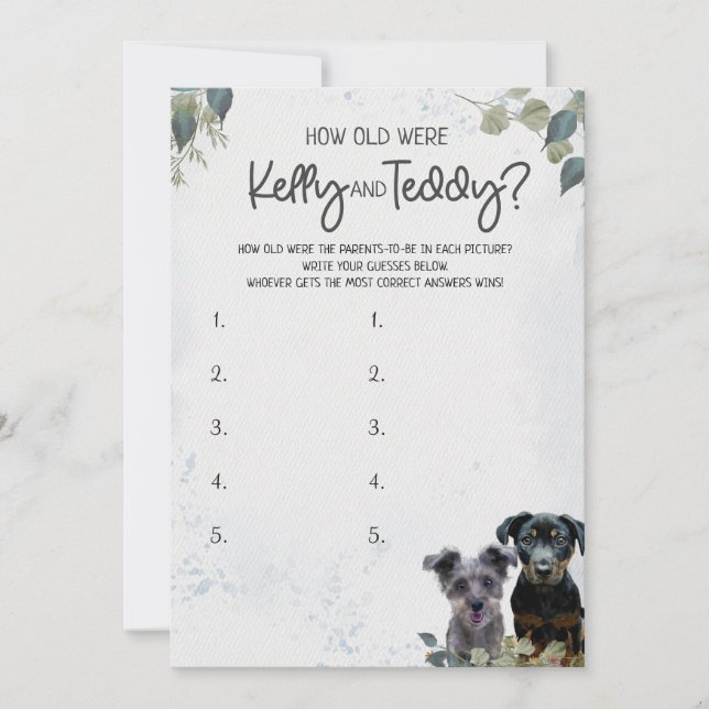 Rockie und Lylas Mommy Daddy-Spiel Karte (Vorderseite)