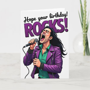 Rockige Geburtstagsgrußkarte Karte