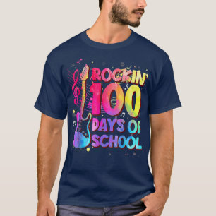 Rockin' 100 Days of School Shirt Gitarre Teac