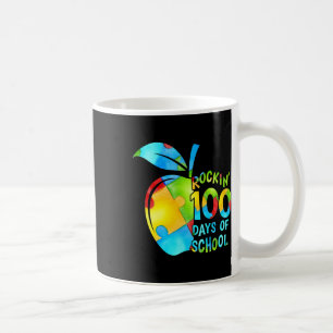 Rockin' 100 Tage der Schule Puzzle Apfel Autismus  Kaffeetasse