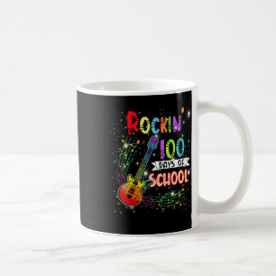 Rockin '100 Tage Schule Gitarre Schüler Musik Te Kaffeetasse