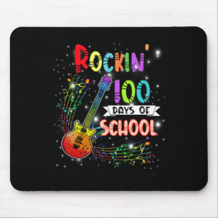 Rockin '100 Tage Schulgitarre Schüler Musik Te Mousepad