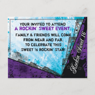 Rockin 16 . Geburtstag Geburtstag Einladung