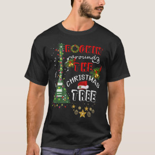Rockin Around The Christmas Gitarren-Weihnachtsbau T-Shirt