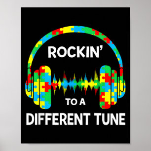 Rockin auf eine andere Melodie Autistisch Autismus Poster