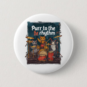 Rockin' Cat Band Button