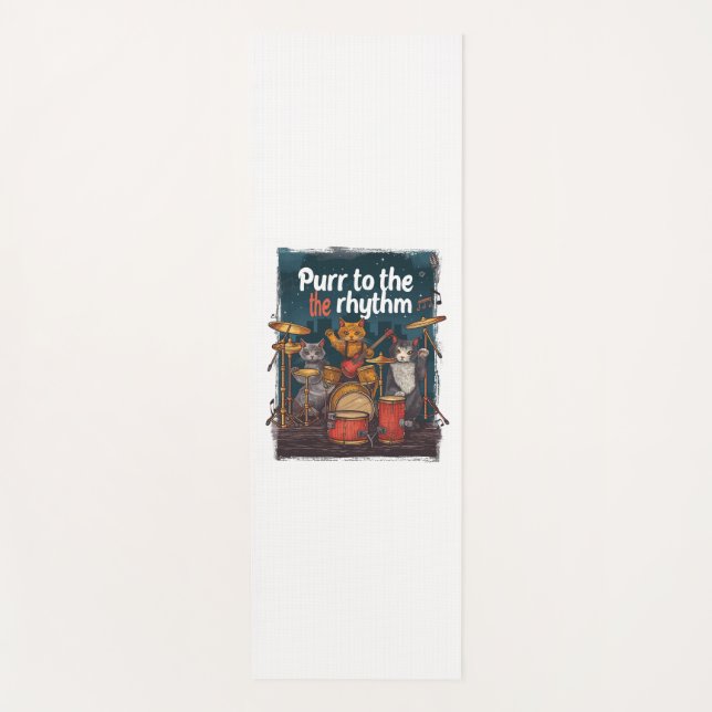 Rockin' Cat Band Yogamatte (Vorderseite)
