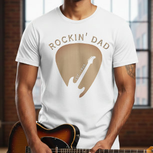Rockin' Dad Guitarplektrum Gitarrist Vater-Tag T-Shirt