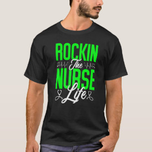 Rockin, das Herz der Krankenschwester Nurses Steth T-Shirt