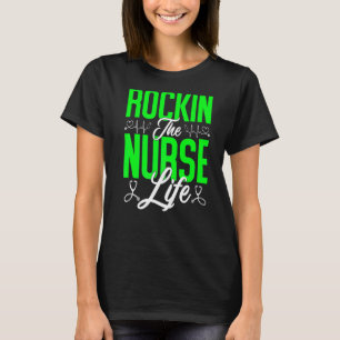 Rockin, das Herz der Krankenschwester Nurses Steth T-Shirt