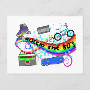 Rockin Der 80er Postkarte