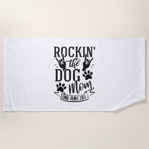 Rockin der Hunde Mama und Tante Leben Strandtuch