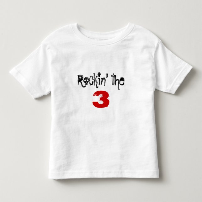 Rockin die 3 kleinkind t-shirt (Vorderseite)