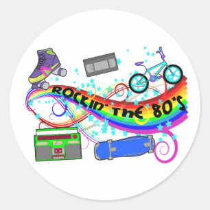 Rockin' Die 80er Runder Aufkleber