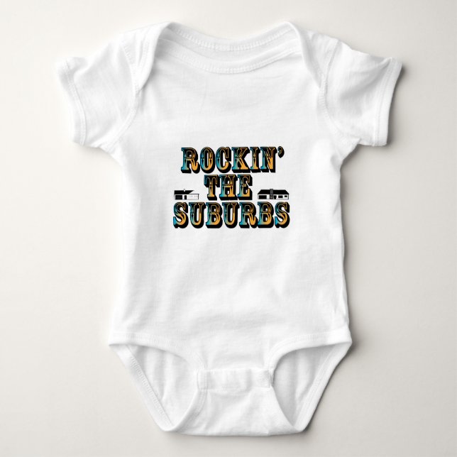 Rockin die Vororte Baby Strampler (Vorderseite)