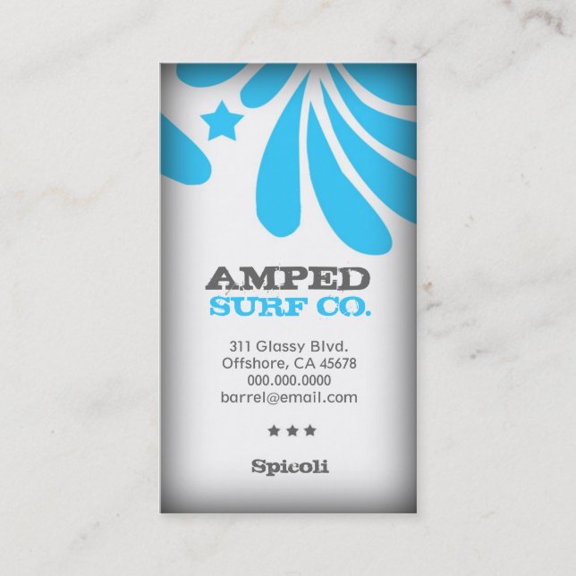 ROCKIN FRESHTASTIC BLAU-VISITENKARTE VISITENKARTE (Vorderseite)