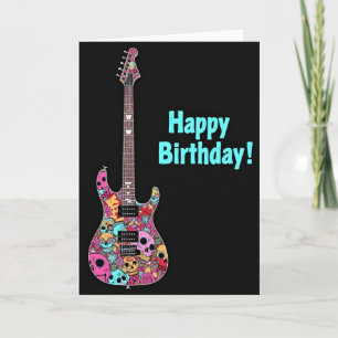 Rockin' Geburtstags-Gitarrenkarte Karte