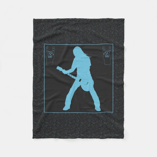 Rockin Gitarrist-kleine Decke (Vorderseite)