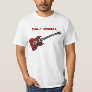 Rockin Großvater-, Rote u. Schwarzegitarre T-Shirt