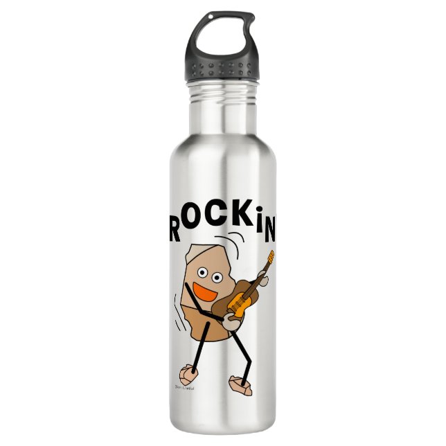 Rockin' Guitar Edelstahlflasche (Vorderseite)