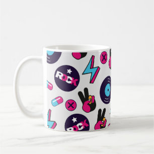 Rockin 'Hippie: Vinyl Vintage-Muster Kaffeetasse