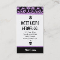 ROCKIN *HOTT LILA STARR VISITENKARTE