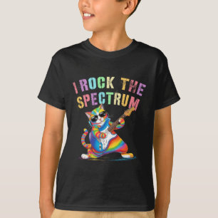 Rockin 'I Rock The Spectrum Autismus Mama Papa Mot T-Shirt