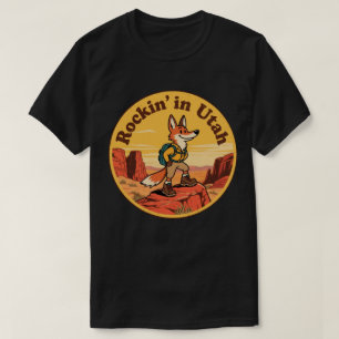 Rockin’ in Utah_ Retro Kojote- und Canyon-Kunst T-Shirt