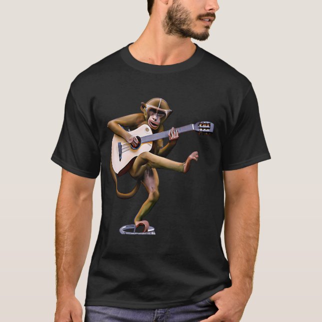 Rockin' Monkey Guitar T-Shirt (Vorderseite)