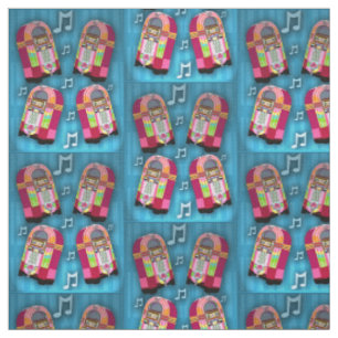 Rockin Neon Jukeboxes Stoff
