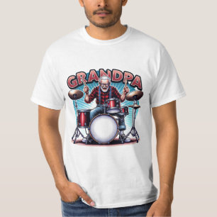 Rockin' Opa Playing Drums T-Shirt