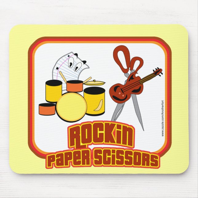 Rockin-Papierschere Mousepad (Vorne)