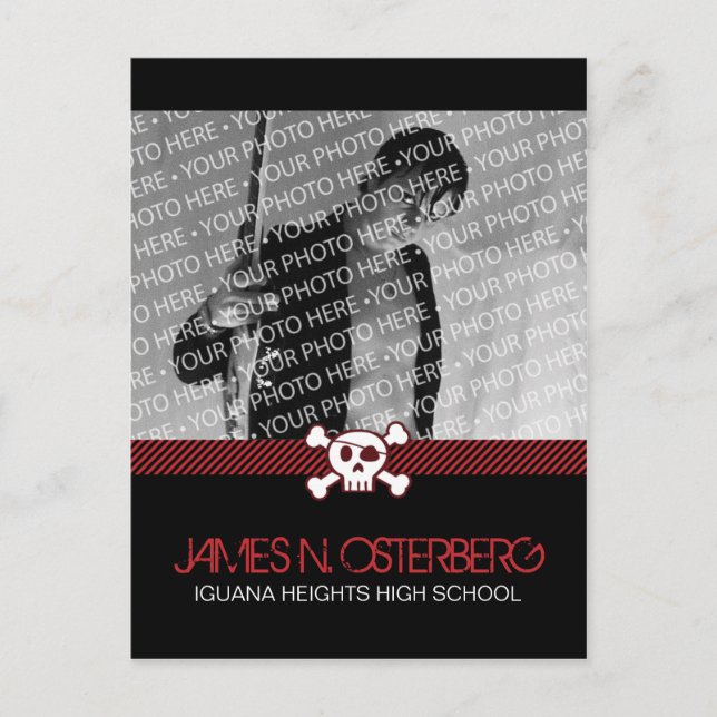 Rockin' Party Einladung Postkarte (Vorderseite)