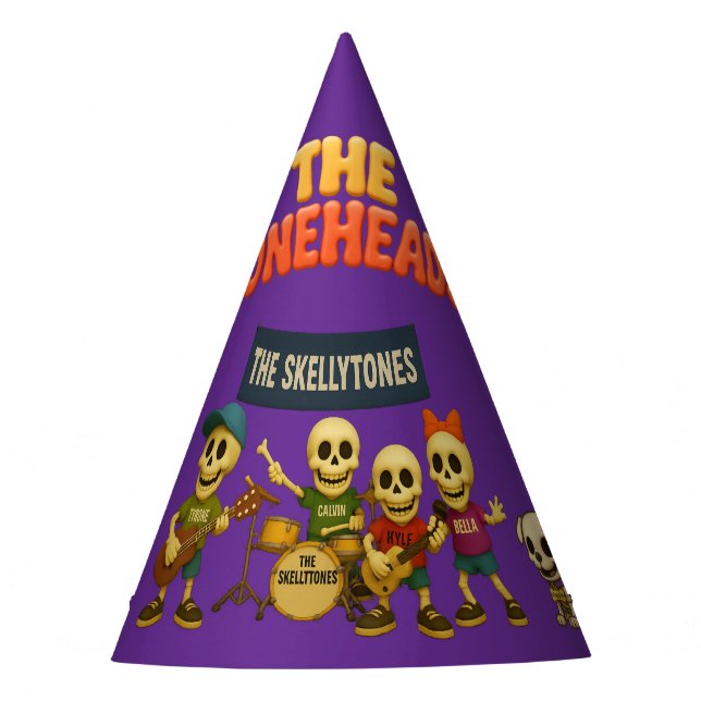  Rockin’ Party Hat – The Skellytones Edition! Partyhütchen (Vorderseite)