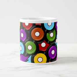 Rockin-Platten Farbiges MultiVinyl Art Design Jumbo-Tasse
