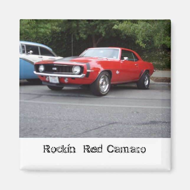 Rockin' Red Camaro Magnet (Vorne)