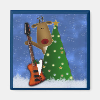 Rockin' Red Nose Rentier Magnet