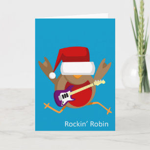 "Rockin" Robin Weihnachtsgruß-Karte Feiertagskarte