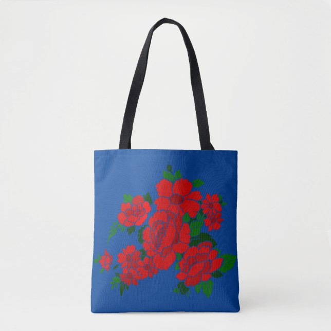 Rockin' Rote Blume Vintage Illustration (Vorderseite)