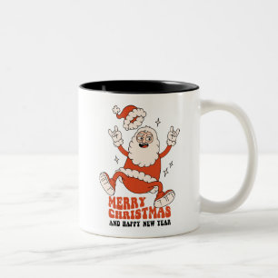 Rockin' Santa Claus - Ein frohes und lautes Weihna Zweifarbige Tasse