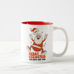 Rockin' Santa Claus - Ein frohes und lautes Weihna Zweifarbige Tasse
