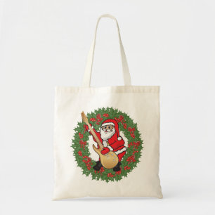 Rockin' Santa Skull Tragetasche