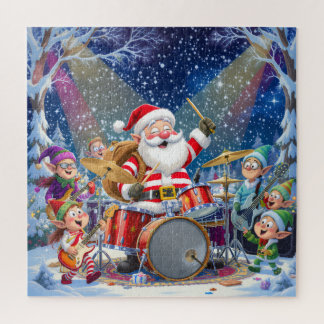 Rockin' Santa & The Elf Band: Christmas Drummer Puzzle