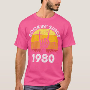 Rockin' seit 1980 41 Jahre alt 41. Geburtstag Rock T-Shirt