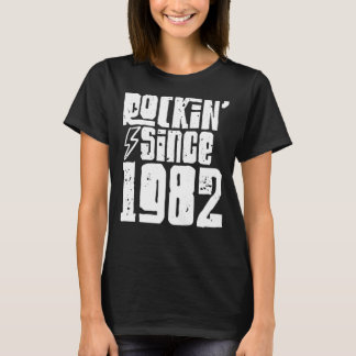 Rockin Seit 1982 Geburtstag Klassik Vintag 1982 Ro T-Shirt